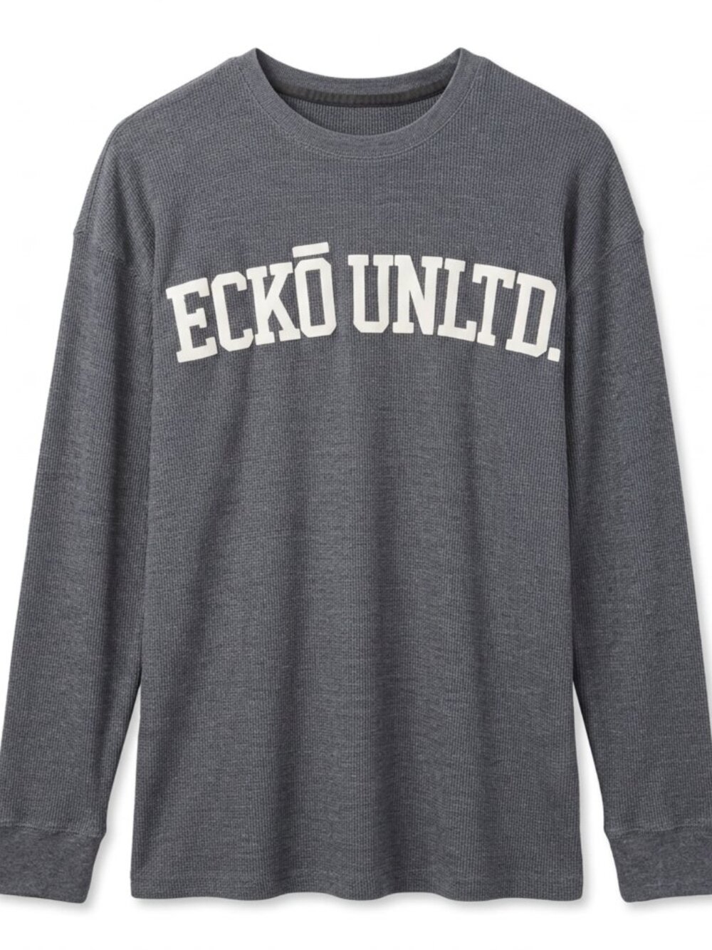 Vintage Ecko Unltd Men Waffle Knit Thermal Shirt Sweatshirt Y2K 90's Hip Hop XL